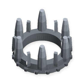 Small crown with solid points