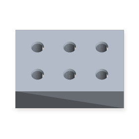 Rack with six holes