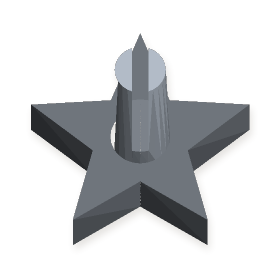 Star with a peg